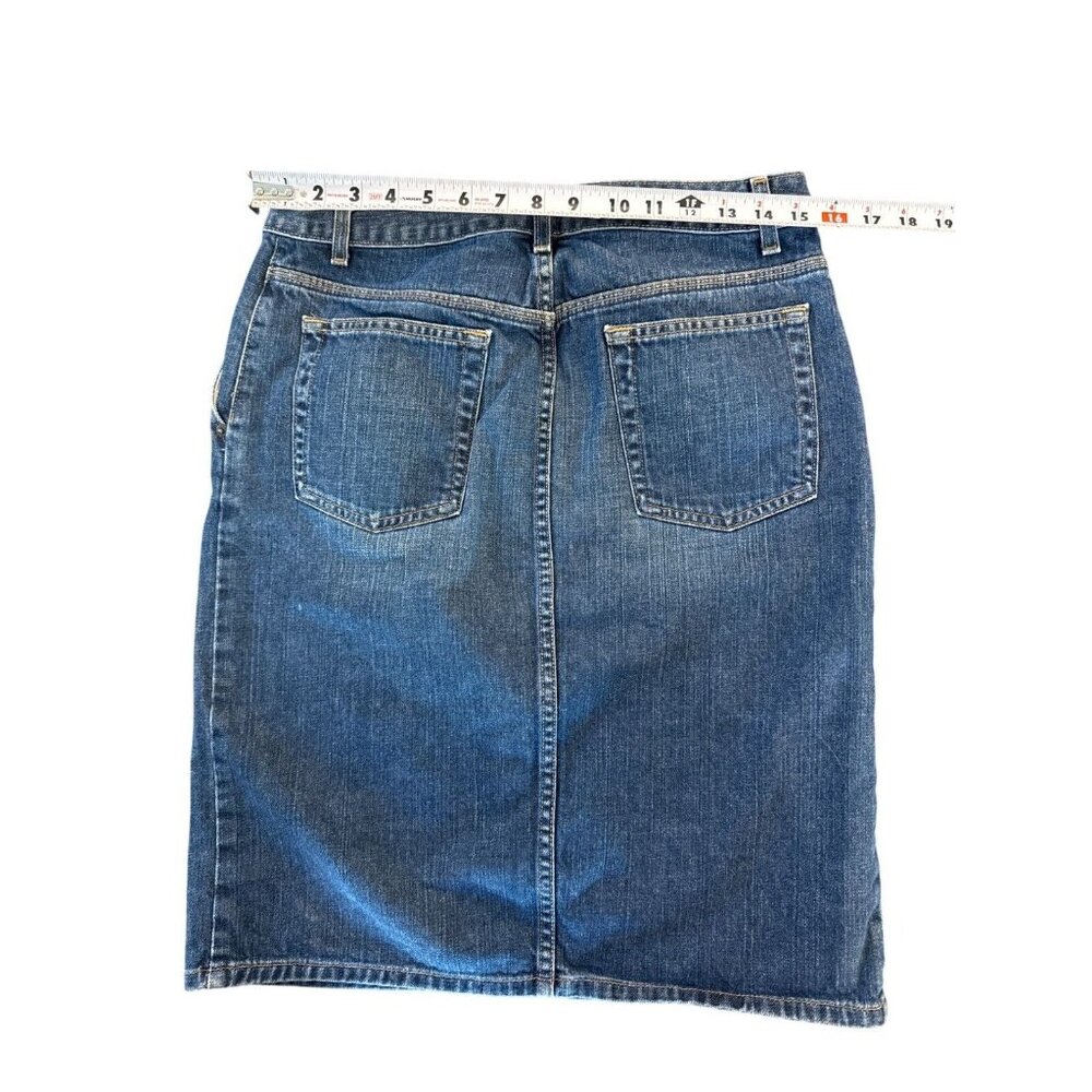 J.Crew Womens Denim Skirt Size 6 Blue Cotton Made In USA - Picture 5 of 5
